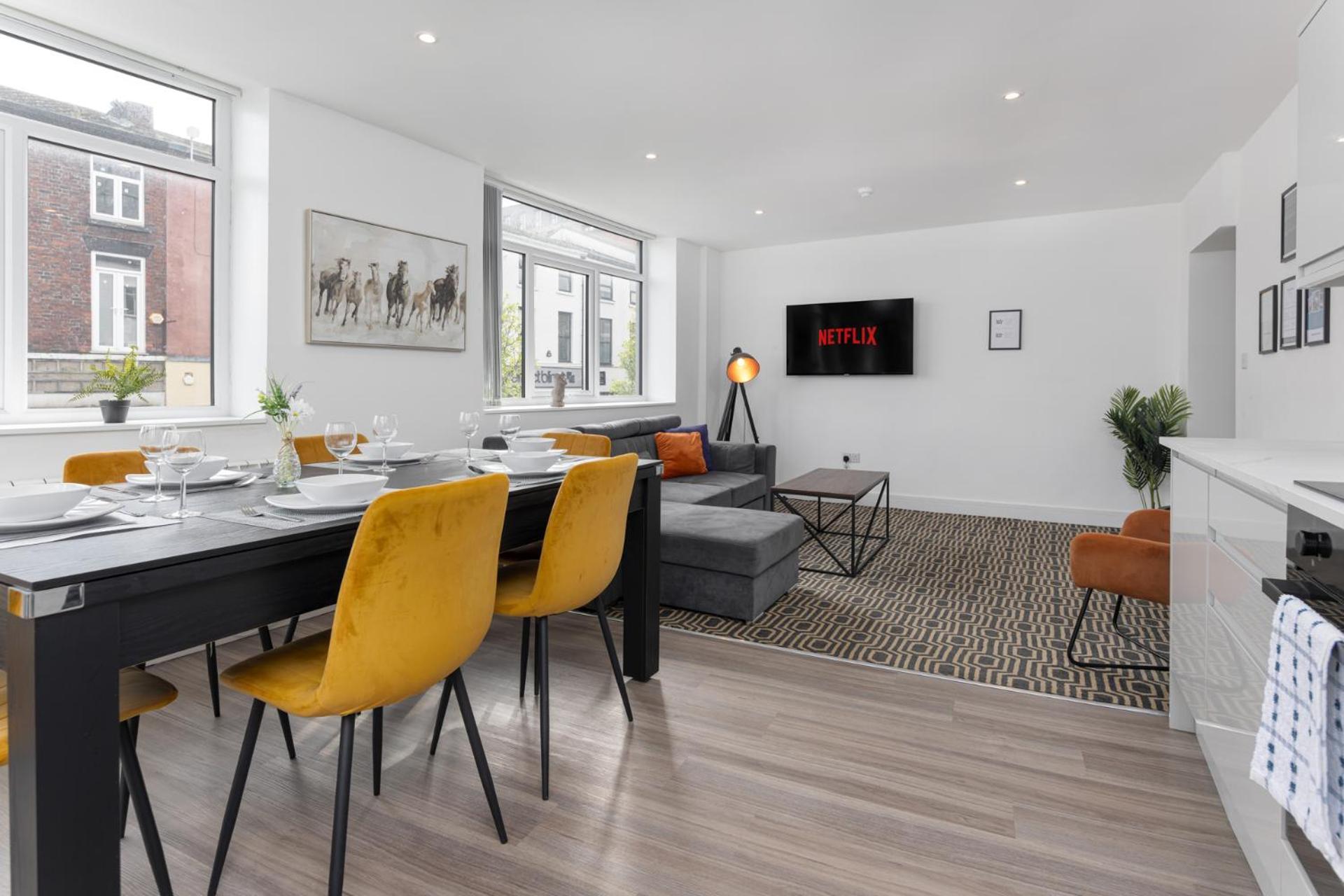 Flatzy - 16 Guests 4 En-Suite Central Apartment A ليفربول المظهر الخارجي الصورة